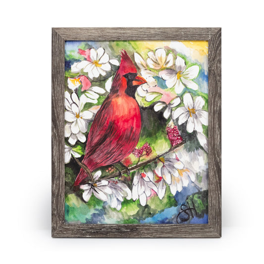 Cardinal Painting | Frame Included | Sheryll Hickman Art