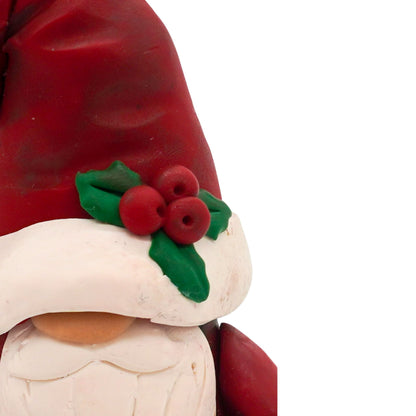 Santa Claus Gnome Figurine | Clay Art Originals