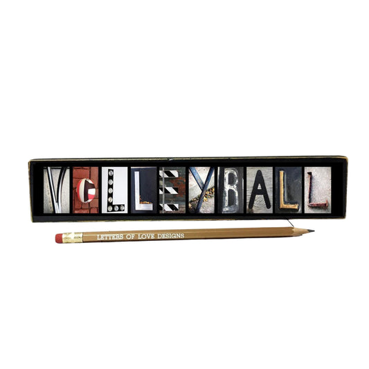 Volleyball Word Block | Multiple Sizes & Colors | Letters of Love Designs