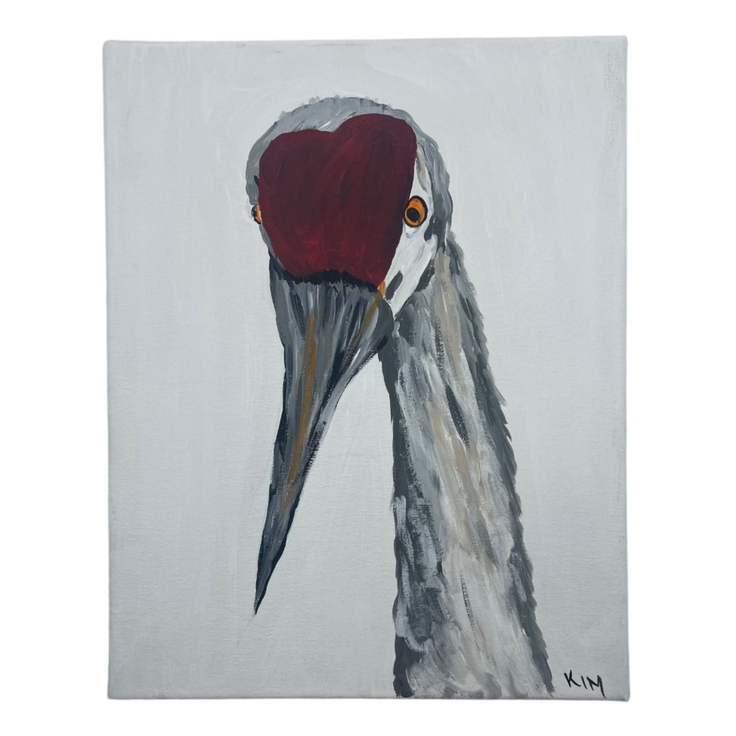John the Crane Canvas Painting | 11" x 14" | The Painted Attic