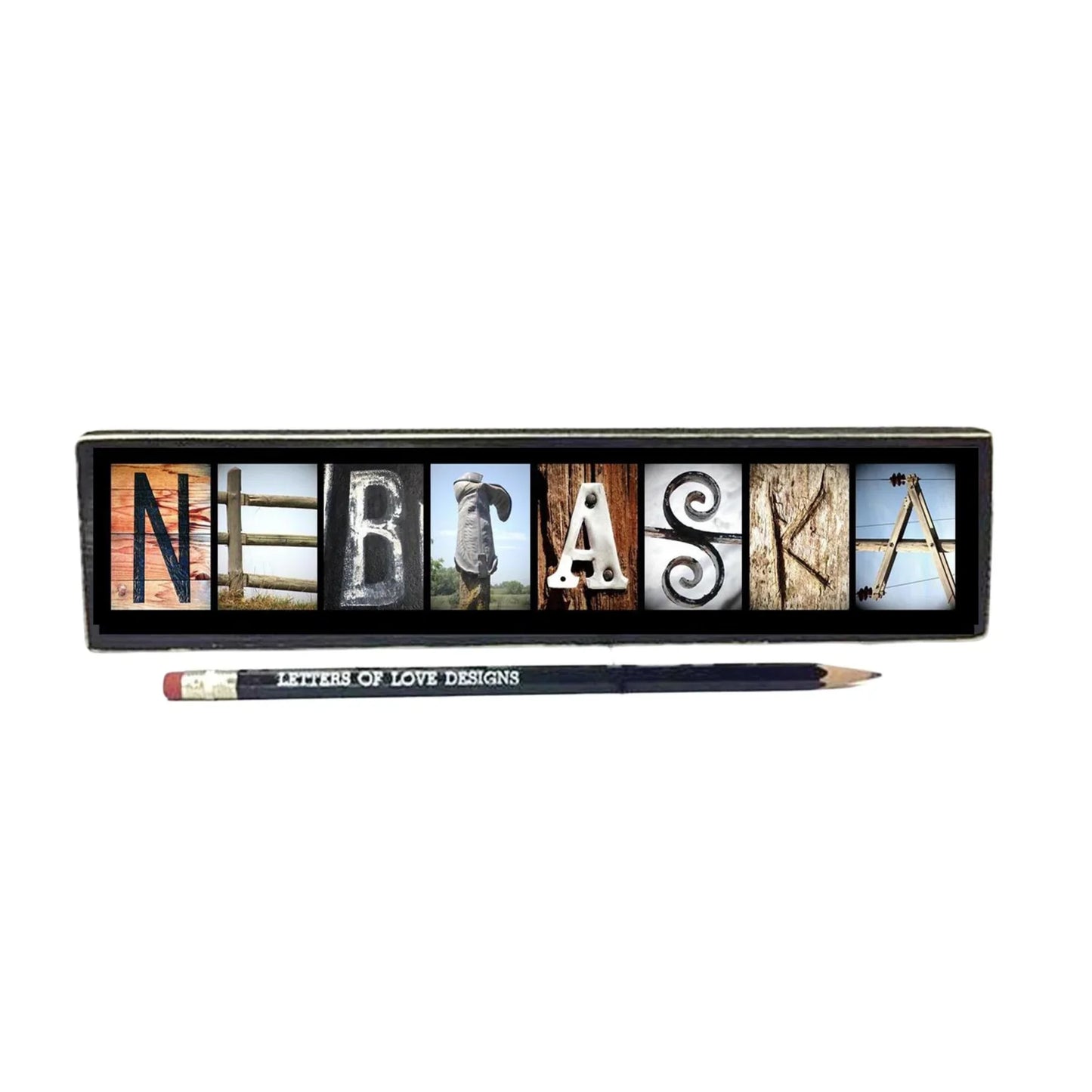 Customizable Word Block | 6.25" x 1.5" | Letters of Love Designs