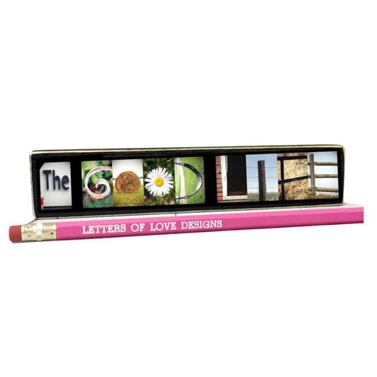 Customizable Word Block | 10.5" x 2.75" | Letters of Love Designs