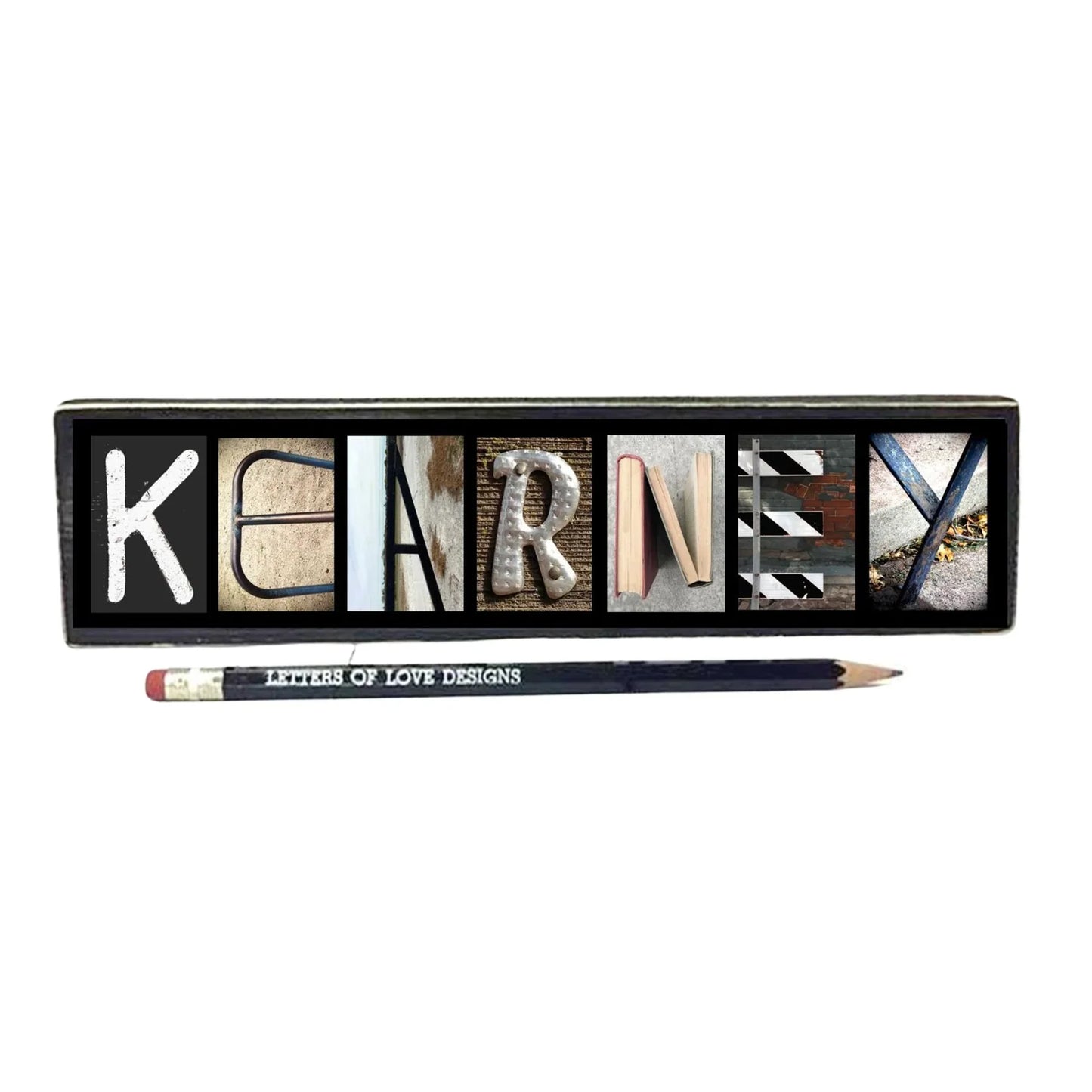 Customizable Word Block | 10.5" x 2.75" | Letters of Love Designs