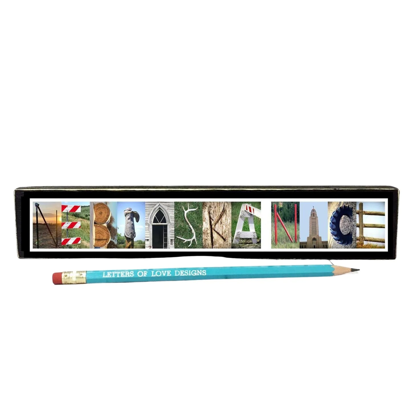 Customizable Word Block | 10.5" x 2.75" | Letters of Love Designs