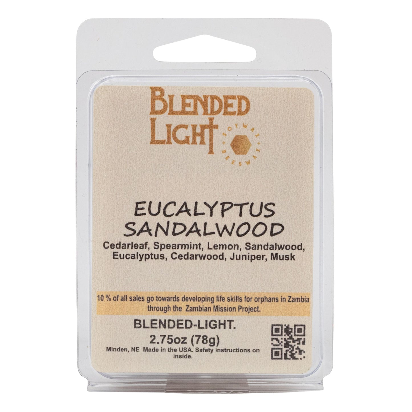Eucalyptus Sandalwood Scented Wax Melts | 2.75 oz | Blended Light