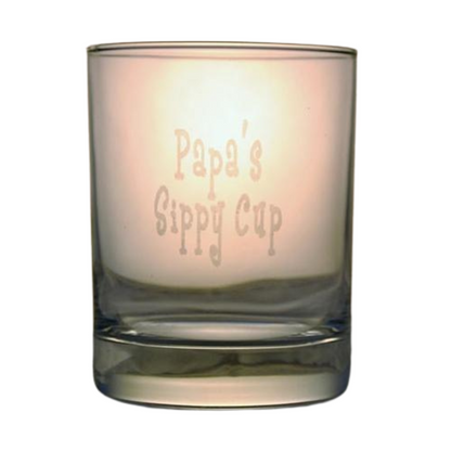 Double Old Fashioned Rocks Glass with Etch | Customizable | RCK Creations & More