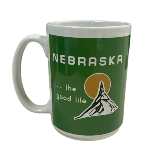 Nebraska The Good Life Mug | 15 oz | Chimney Rock | Nebraska State Historical Society