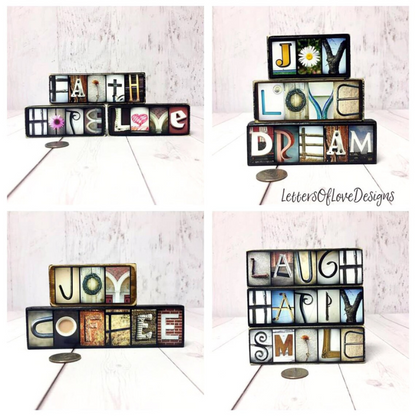 USA Word Block | Multiple Sizes | Letters of Love Designs