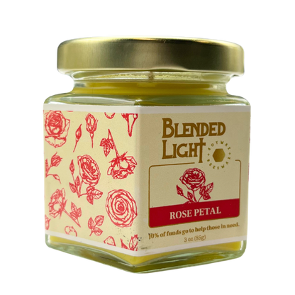 Rose Scented Candle | Multiple Sizes | Blended Light