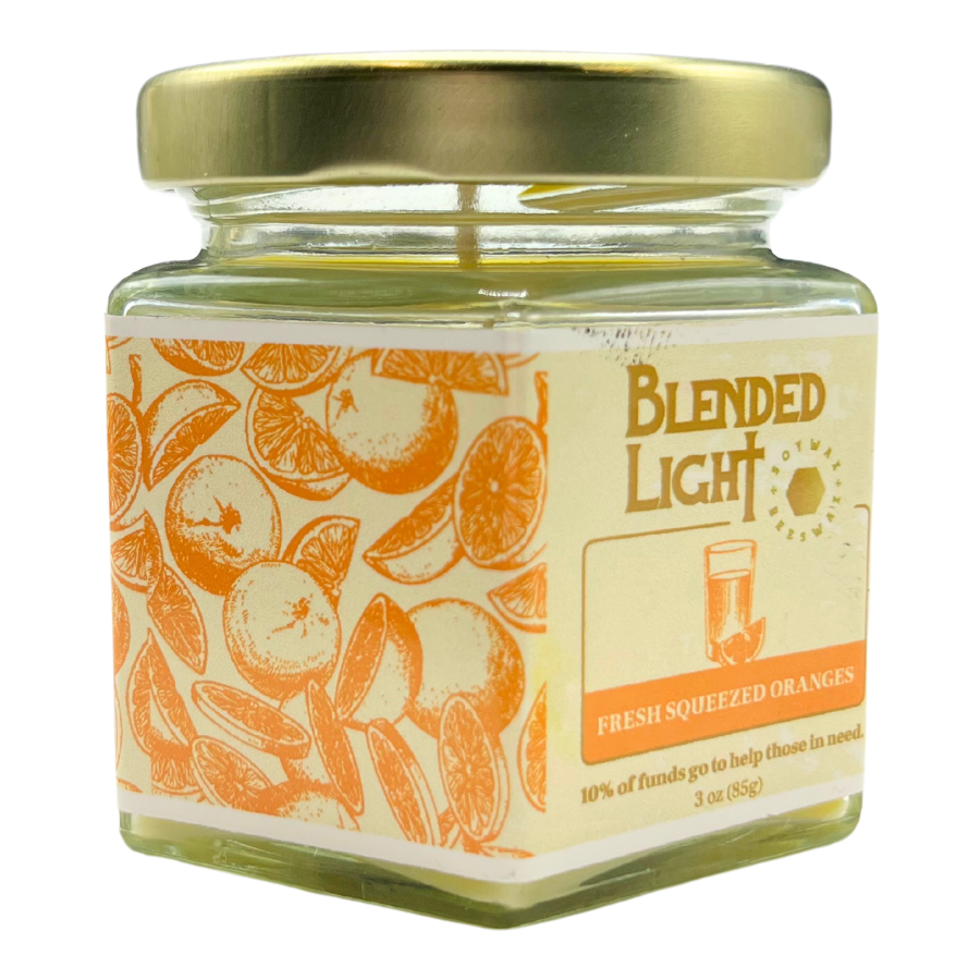 Freeze Squeezed Oranges Scented Candle | Multiple Sizes | Blended Light