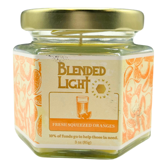 Freeze Squeezed Oranges Scented Candle | Multiple Sizes | Blended Light