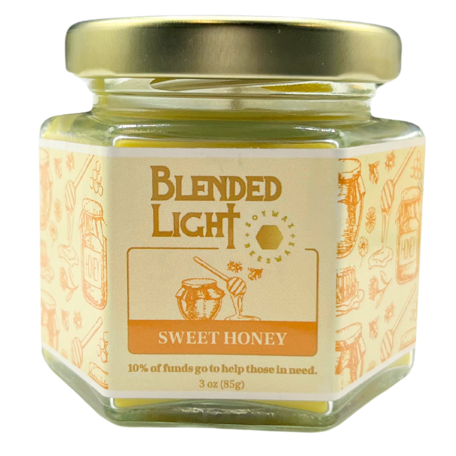 Sweet Honey Scented Candle | Multiple Sizes | Blended Light