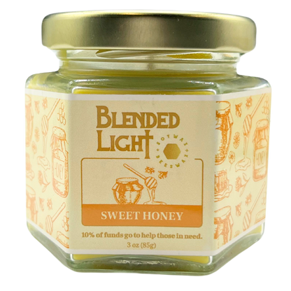 Sweet Honey Scented Candle | Multiple Sizes | Blended Light