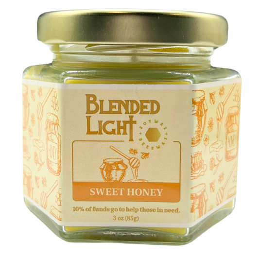 Sweet Honey Scented Candle | Multiple Sizes | Blended Light
