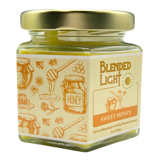 Sweet Honey Scented Candle | Multiple Sizes | Blended Light