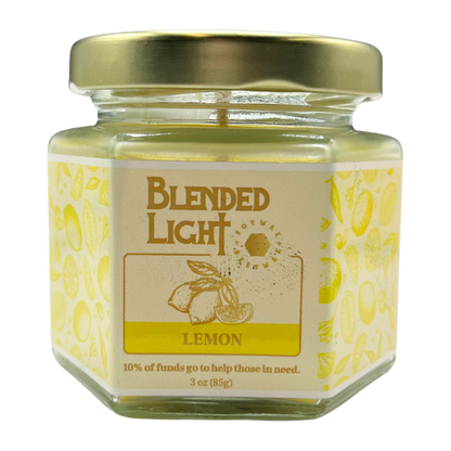 Lemon Scented Candle | Multiple Sizes | Blended Light