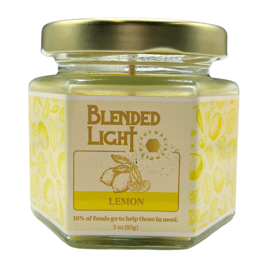 Lemon Scented Candle | Multiple Sizes | Blended Light