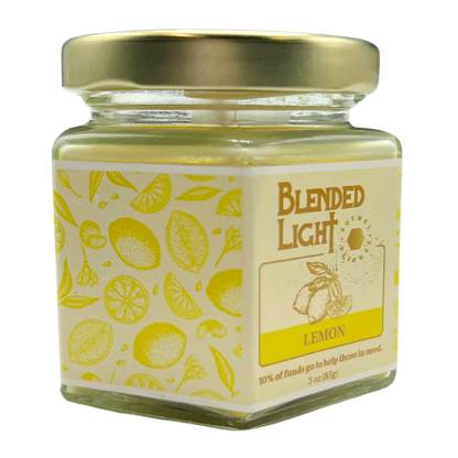 Lemon Scented Candle | Multiple Sizes | Blended Light