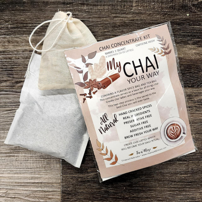 DIY Chai Tea Kit | Chai Concentrate Kit | 6 Servings | Tea n More