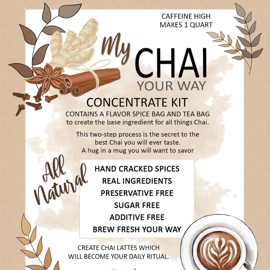 DIY Chai Tea Kit | Chai Concentrate Kit | 6 Servings | Tea n More