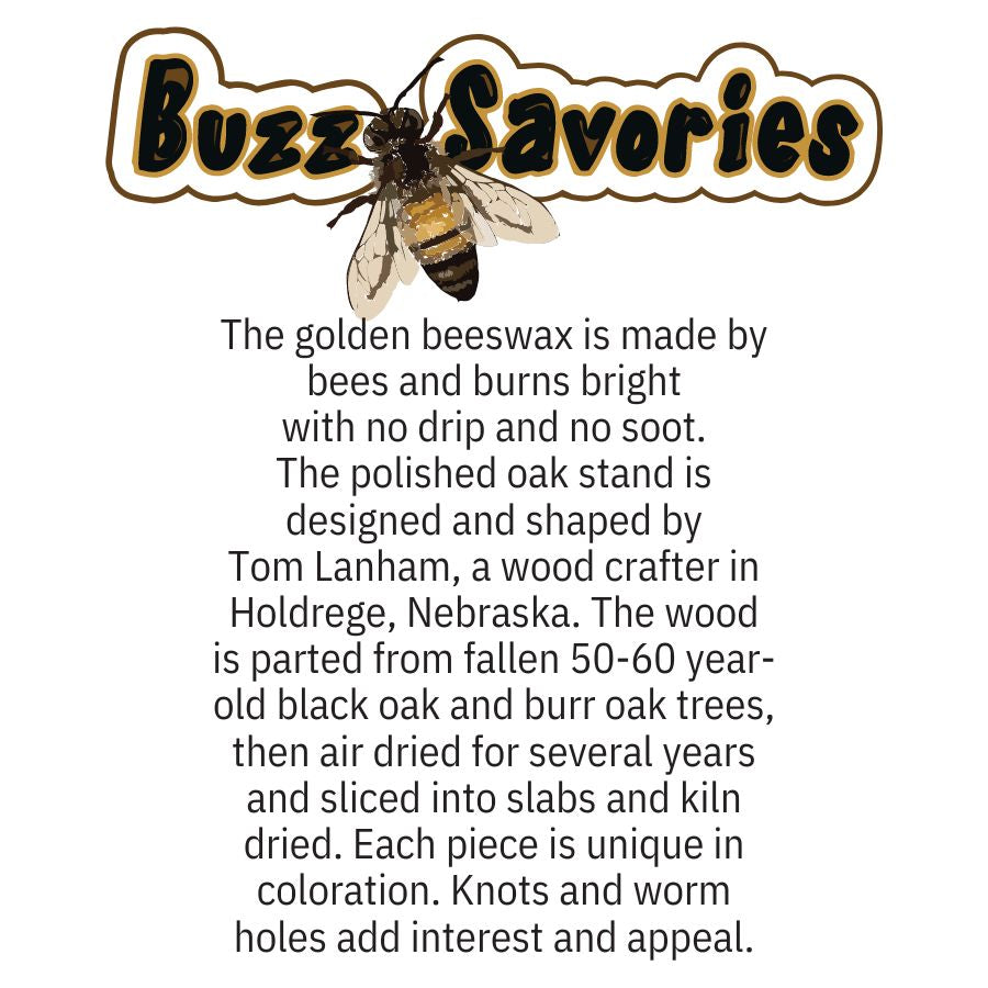 Unscented Bees Wax Candle | 20 oz | Buzz Savories, LLC