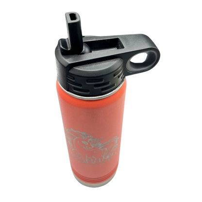 Stainless Steel Unicorn Water Bottle | 20 oz | Vibrant Coral | RCK Creations & More
