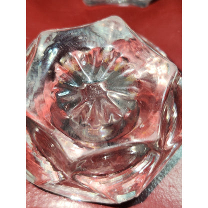 vintage pressed glass salt cellars set of 6