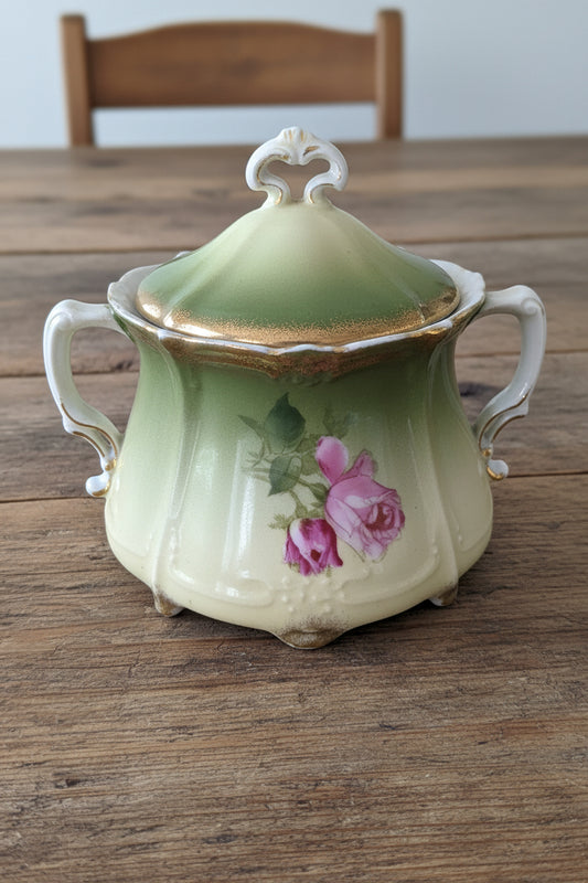Vintage Porcelain Sugar Dish with Lid PT Germany