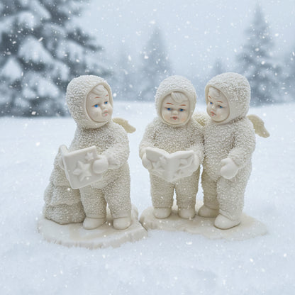 Department 56 Snowbabies "Winter Tales of the Snowbabies" and "Twinkle Little Stars" Set of 2 with 3 Snowbabies CLEARANCE sb08