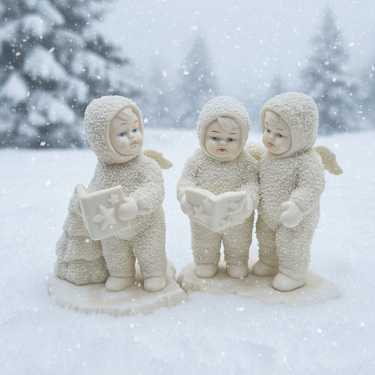 Department 56 Snowbabies "Winter Tales of the Snowbabies" and "Twinkle Little Stars" Set of 2 with 3 Snowbabies CLEARANCE sb08
