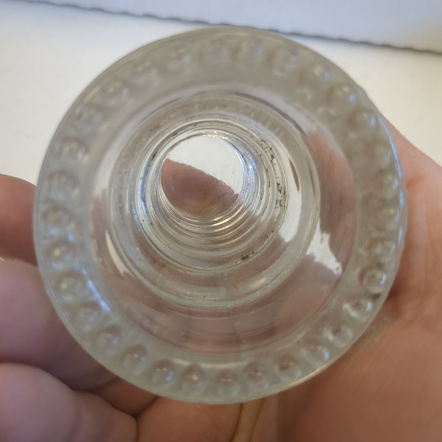 Vintage Clear Glass Hemingray #12 Insulator h612