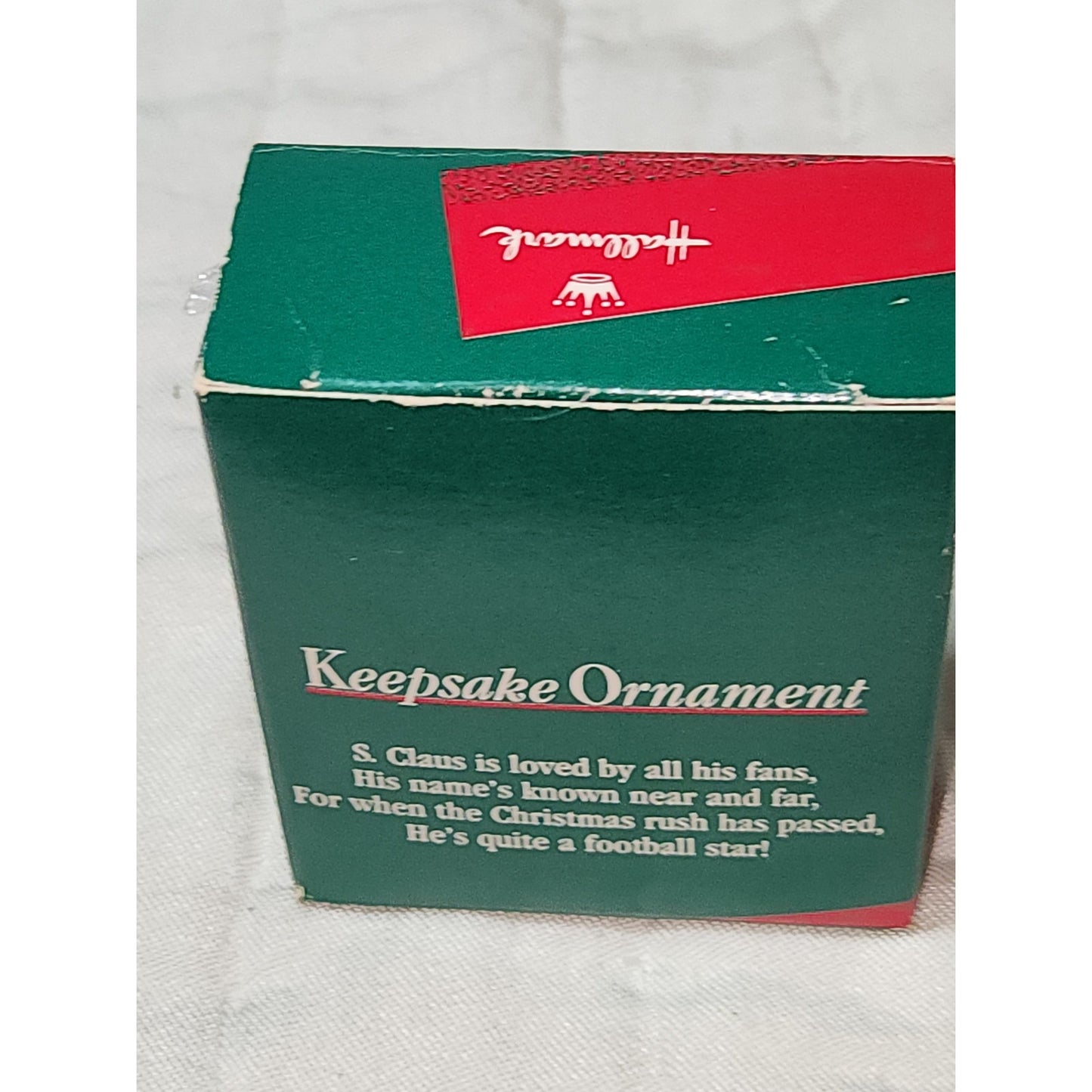 Vintage Hallmark Keepsake Ornament Holiday Hero Football Player 1988