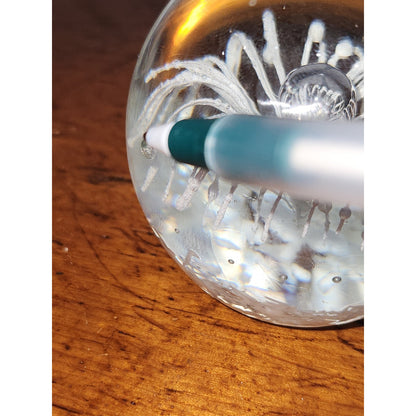 Copied - Vintage paperweight ring holder glass pw1