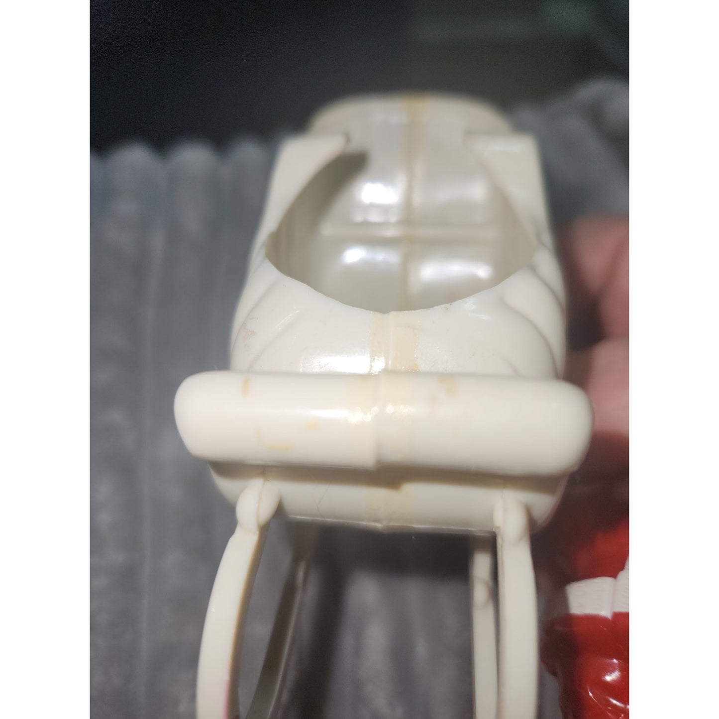Vintage Rosbro Red Santa in Sleigh Plastic Candy Holder 1950's MCM sa43