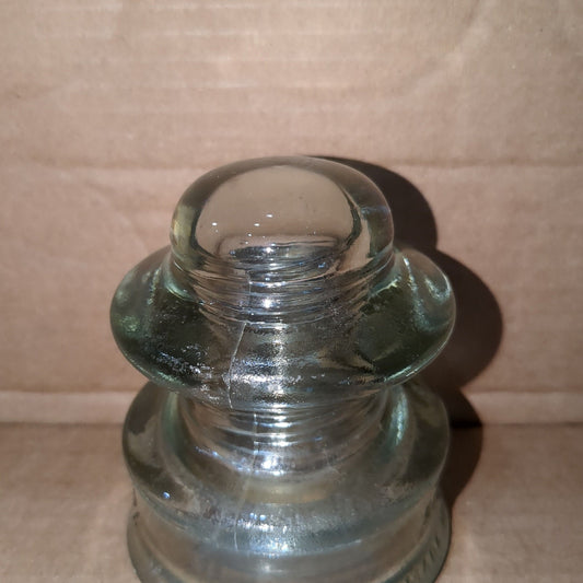 a-51 Vintage Armstrong Telephone Pole Glass Insulator, 51 - Cl/ 11 - 61.
