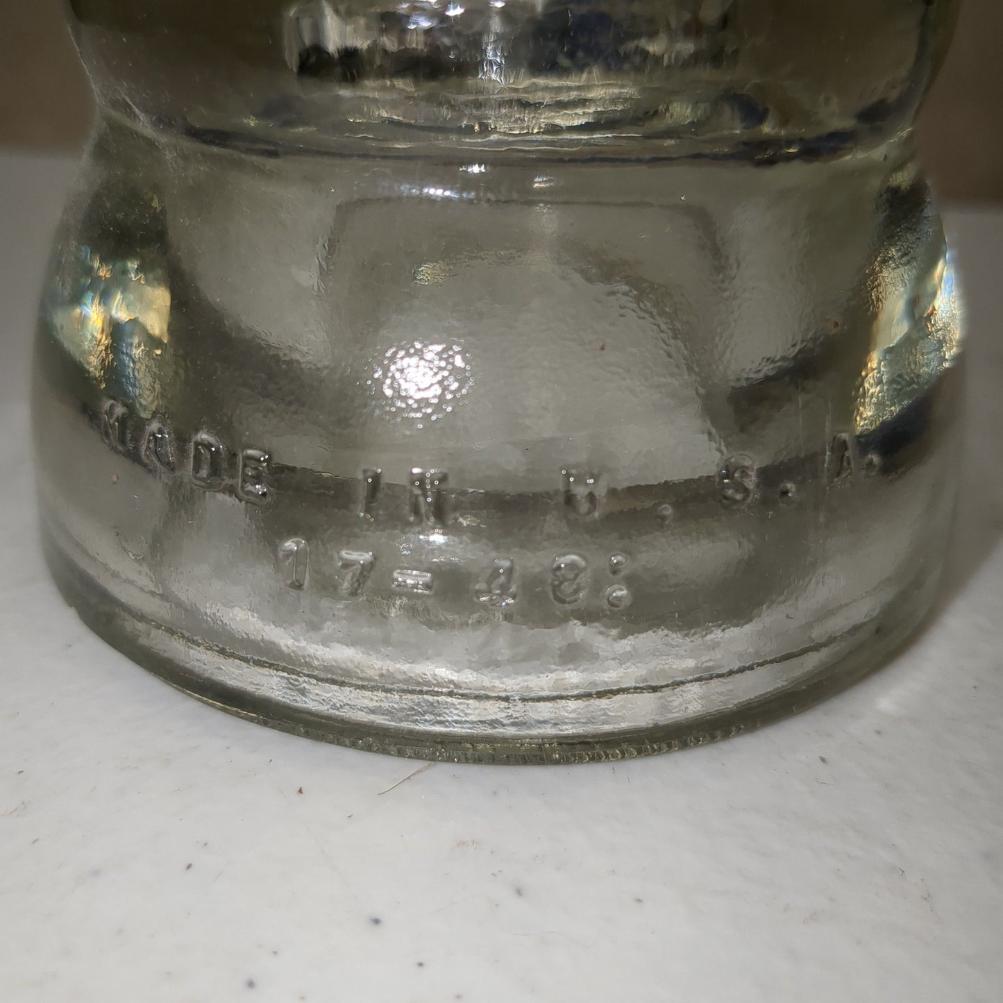 Vintage Hemingray #45 Clear Glass Insulator h645