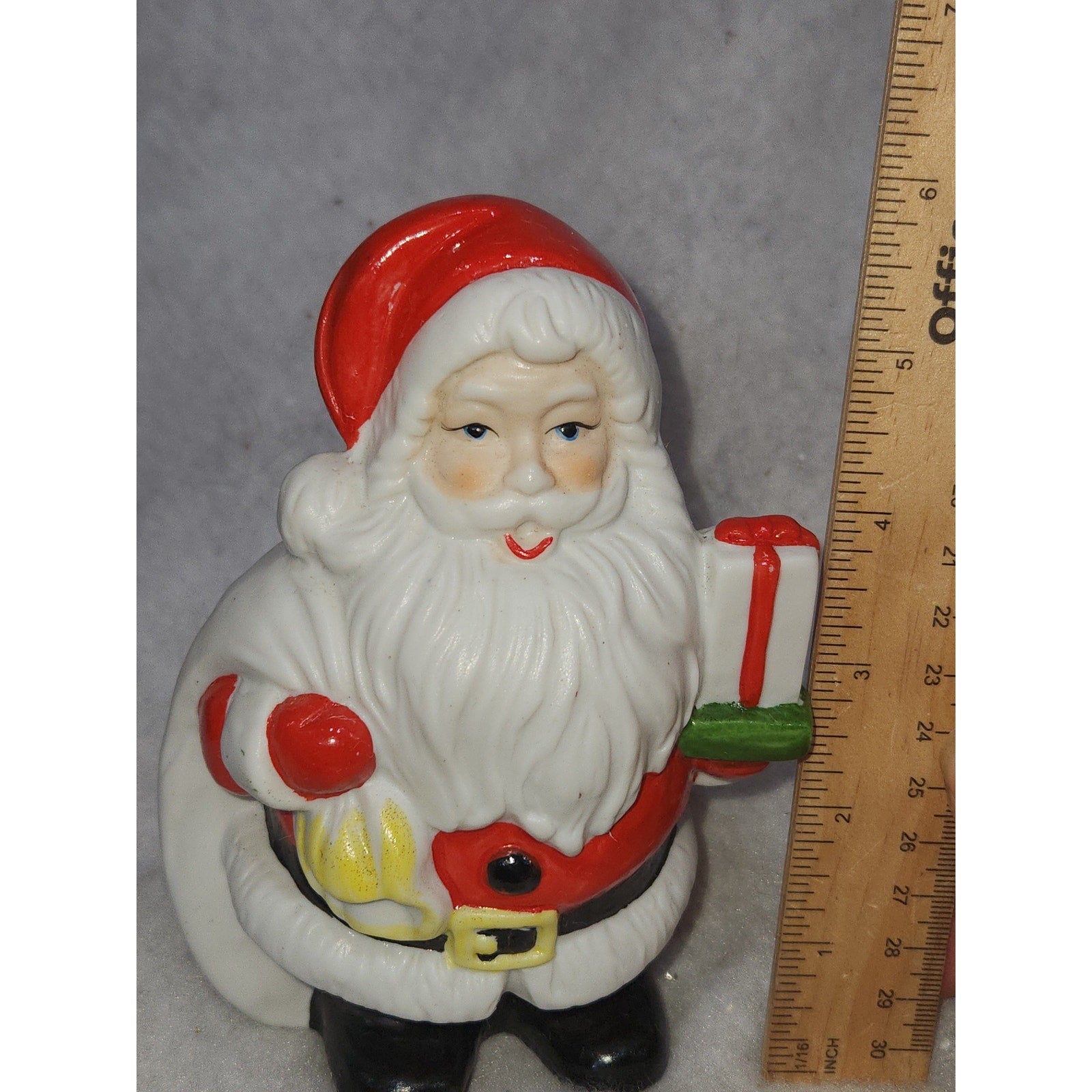 Vintage Enesco Japan Ceramic Santa Claus Coin Bank cb76