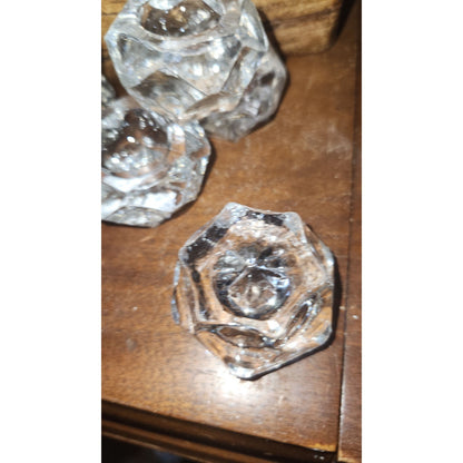 vintage pressed glass salt cellars set of 6