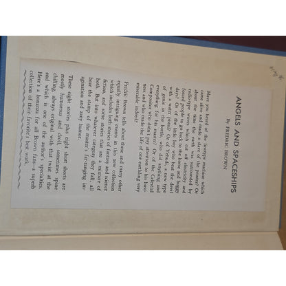 Vintage Hardcover Angels and Spaceships by Fredric Brown 1954