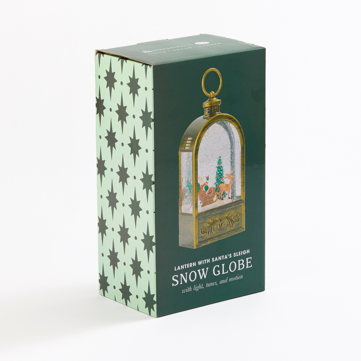 LED Lantern Musical Snow Globe w/Santa’s Sleigh
