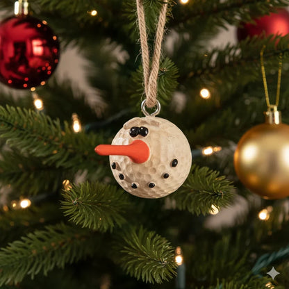 Golfball Snowman Ornament | Bert Anderson Collection