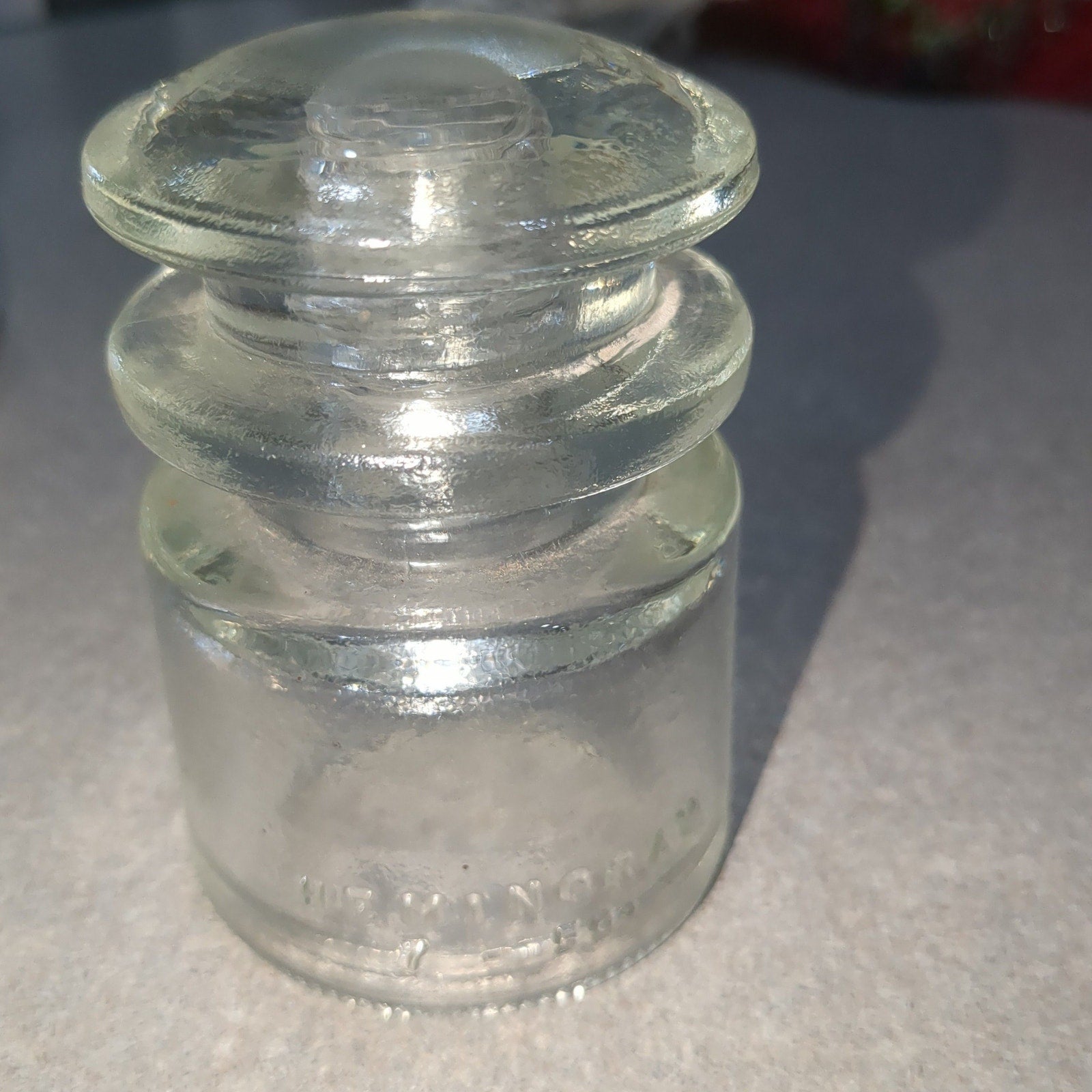 Vintage Clear Glass Hemingray Insulator 7-59 HSTS