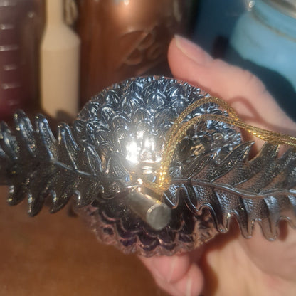 Hold and silver Acorn Bell Ornament fall2
