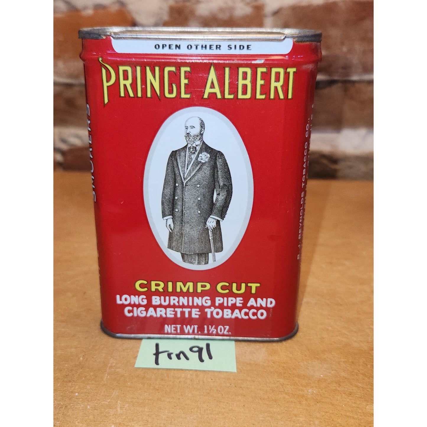 Vintage Prince Albert Tobacco Tin Pipe and Cigarette 1 1/2 oz R J Reynolds Tobacco Co. Winston-Salem N.C. Choice of 1