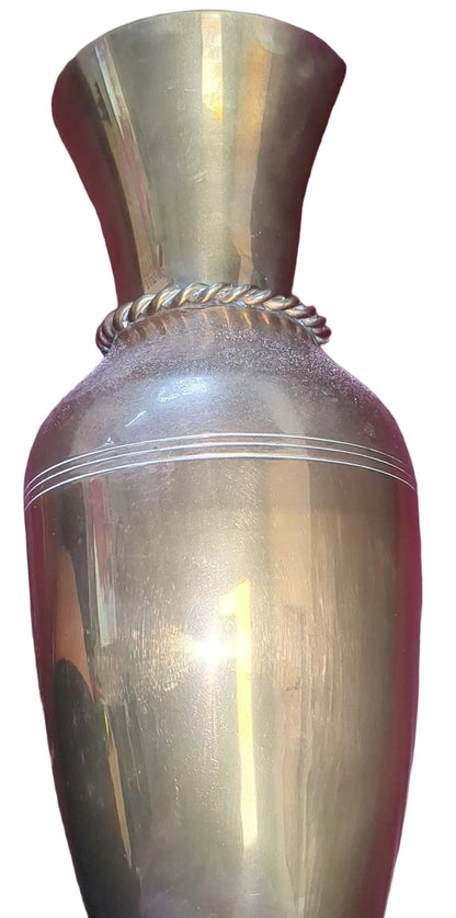 Vintage Brass Vase with Rope Tie Made in India br90