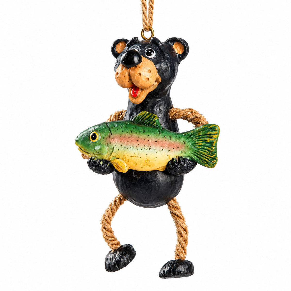Bear With Fish Ornament | Bert Anderson Collection