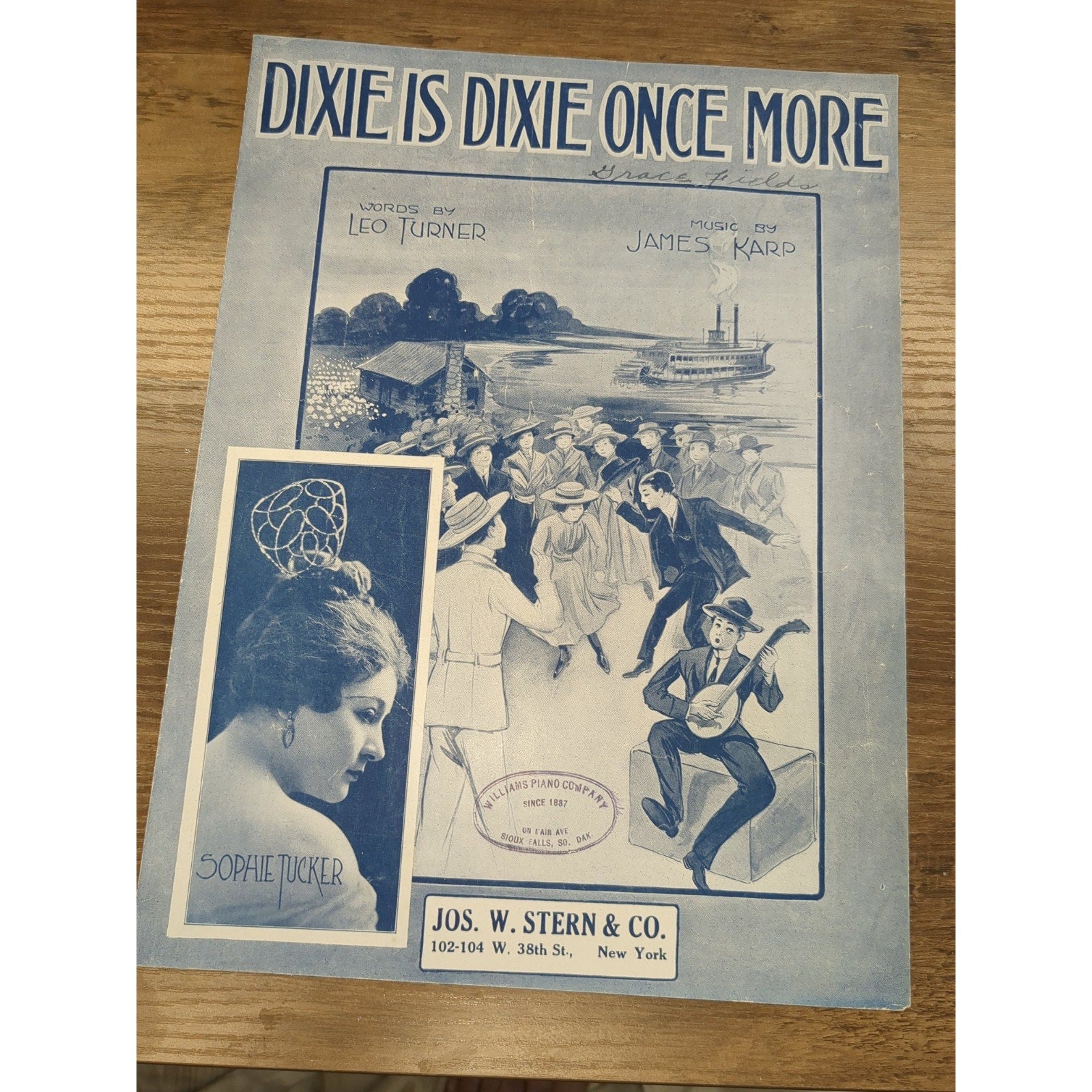 Antique Sheet Music Dixie is Dixie Once More 1919 Leo Turner & James Karp