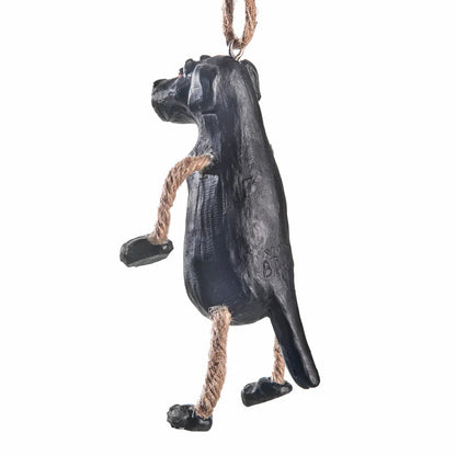 SALE BROKEN TAIL | Dangly Black Lab Ornament | Bert Anderson Collection