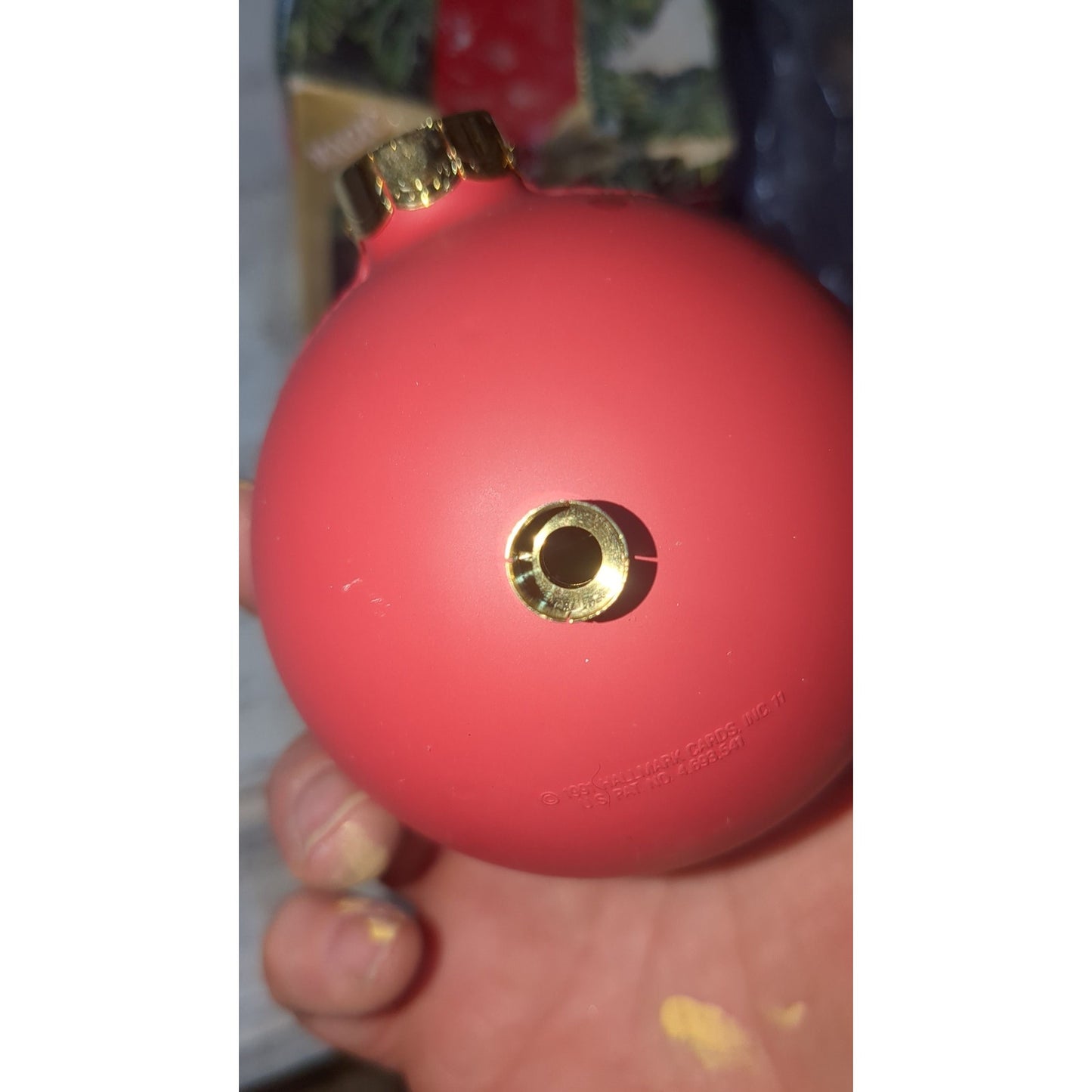 Vintage Hallmark Keepsake Ornament "Holiday Glow" Magic Light Red Round 1991
