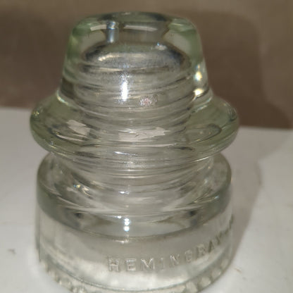 Vintage Hemingray Glass Clear Insulator h619